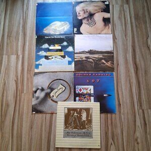 Vintage Vinyl Record Lot – 7 Classic Rock/Prog Albums DIY Crafts  Vi